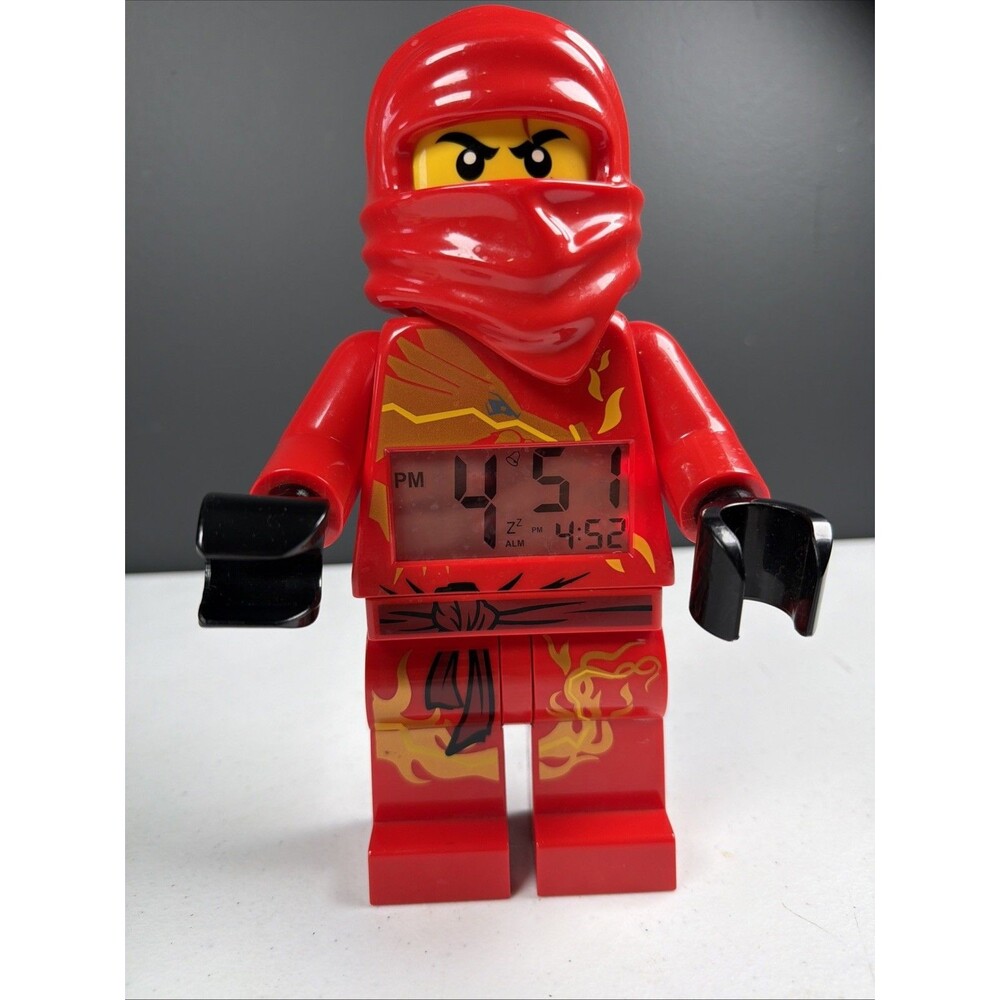 Lego Ninjago Kai DX Digital Alarm Clock 9" - TESTED Works